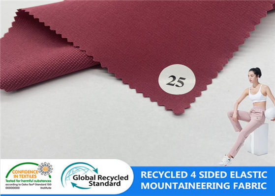 De Stoffendobby van de polyesterspandex Gerecycleerde Plastic Fles Sportkledings Materiële Stof